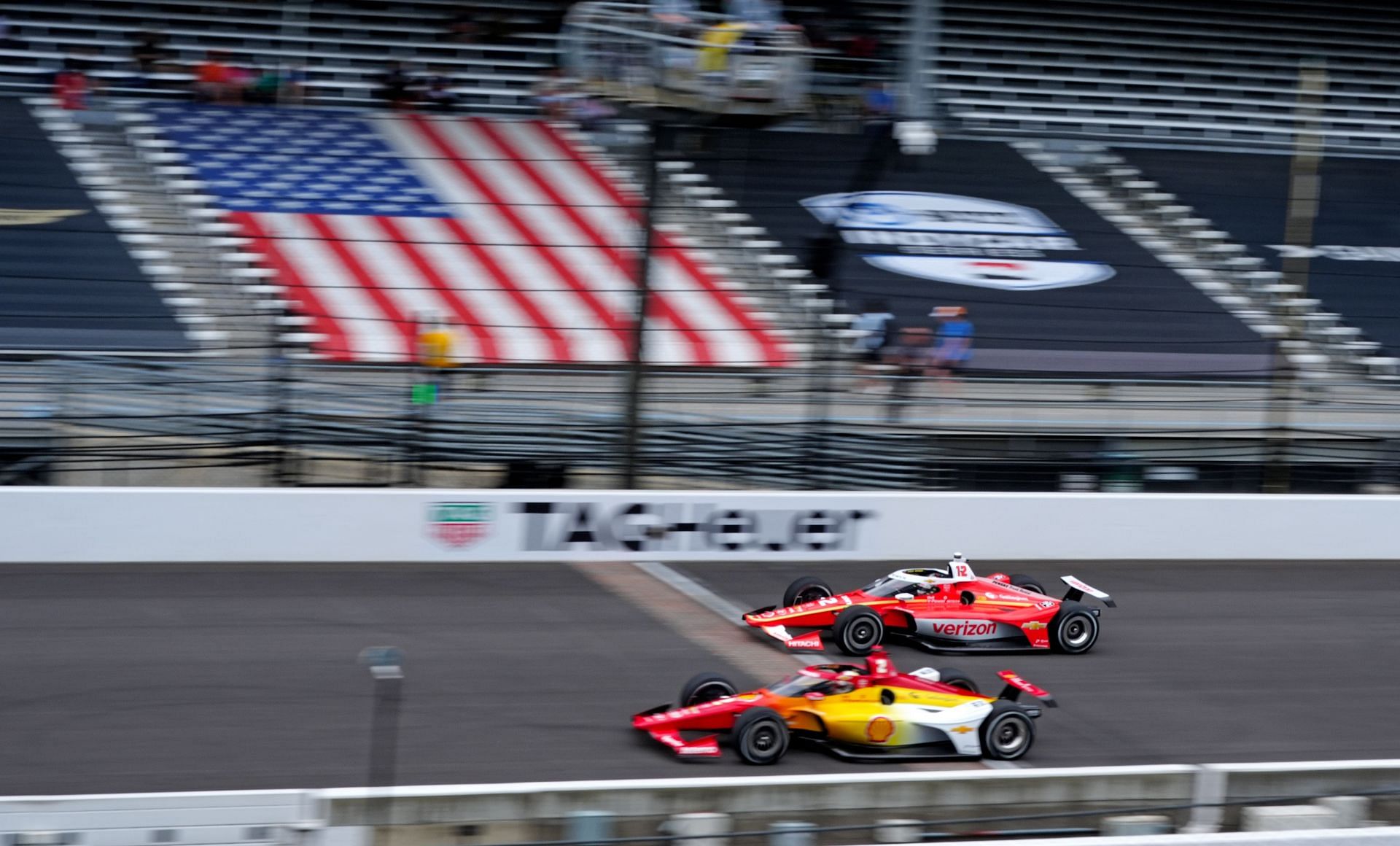 Josef Newgarden (L) and Will Power at the practice for the INDYCAR 109th Running of The Indianapolis 500 - Source: Getty
